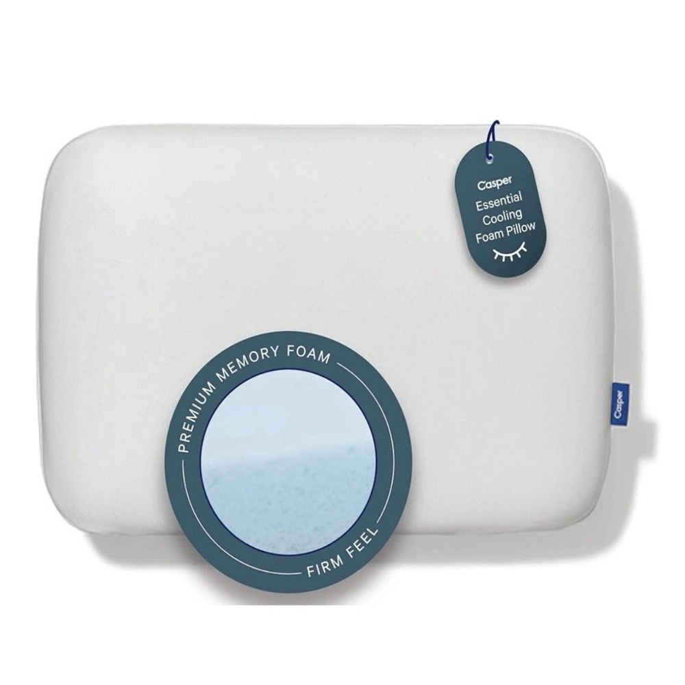Casper Sleep, King Essential Cooling Foam Pillow, White in 18x34x2